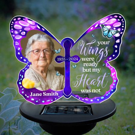 Custom Photo Solar Lamp – Your Wings Were Ready, But My Heart Was Not